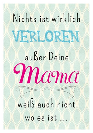 Postk. Vintage Mama weiß es